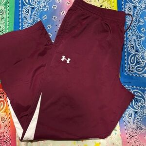 Under Armour Maroon Joggers with White Logo